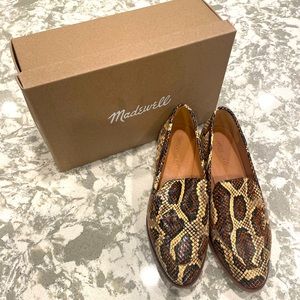 Madewell Snake Print Loafers NEW